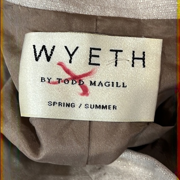 Wyeth by Todd Magill Linen and Silk Blend Blazer Jacket Medium - Picture 3 of 5